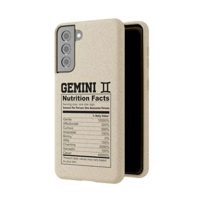 Gemini Ingredients Biodegradable Phone Case