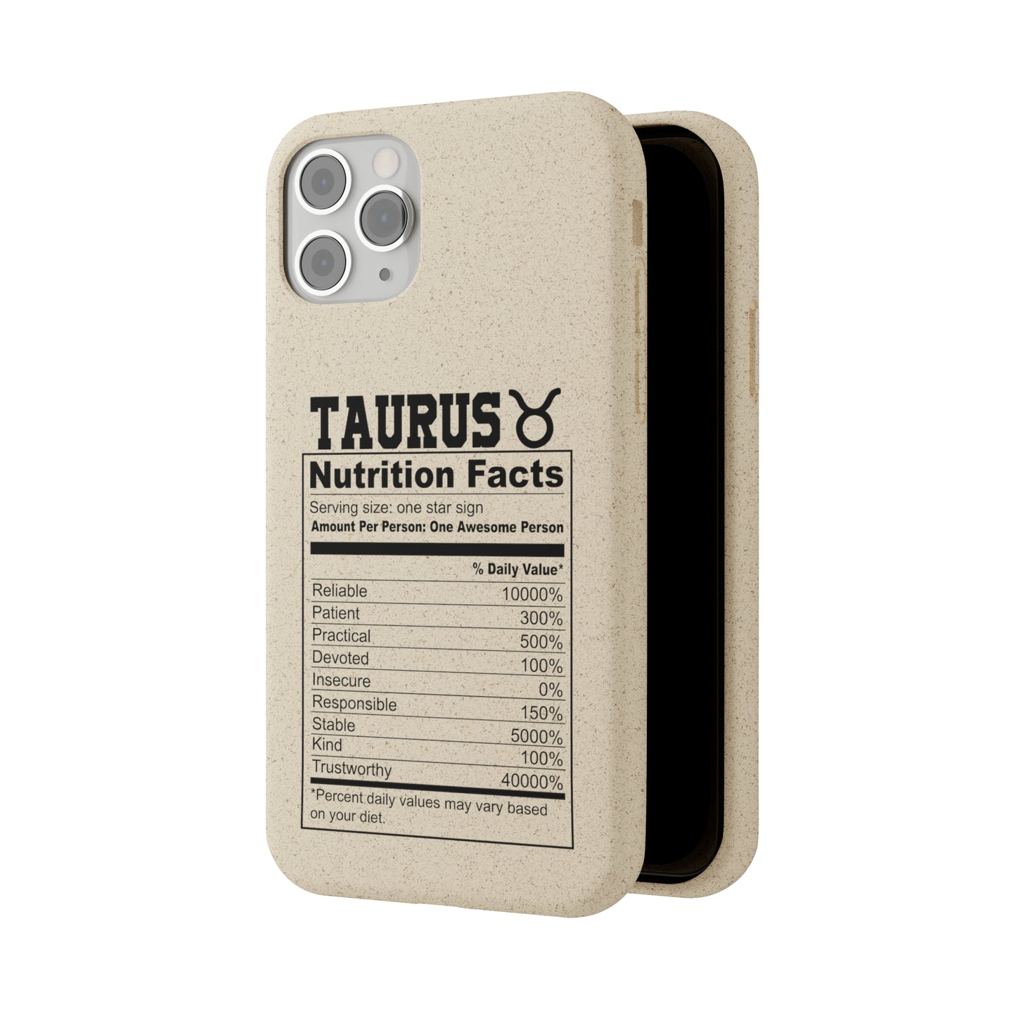 Taurus Ingredients Biodegradable Phone Case