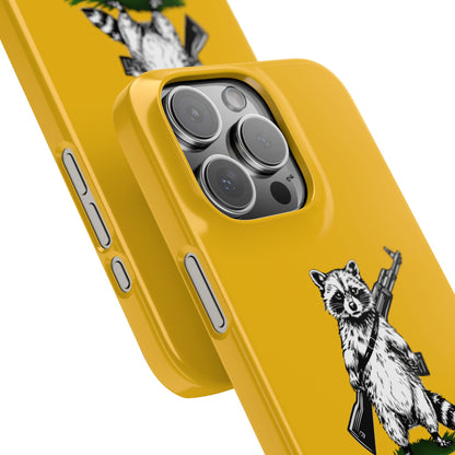 Racoon Freedom Design Slim Phone Case