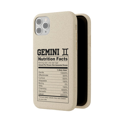 Gemini Ingredients Biodegradable Phone Case