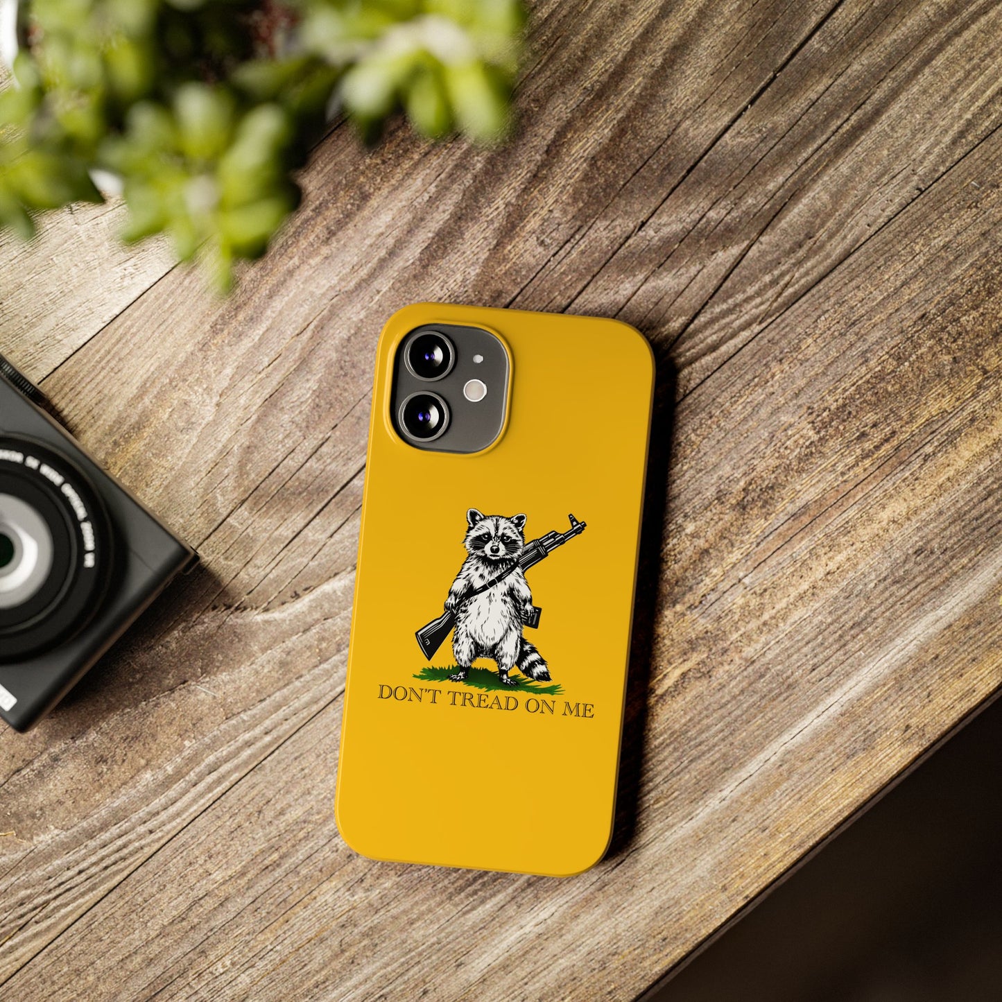 Racoon Freedom Design Slim Phone Case