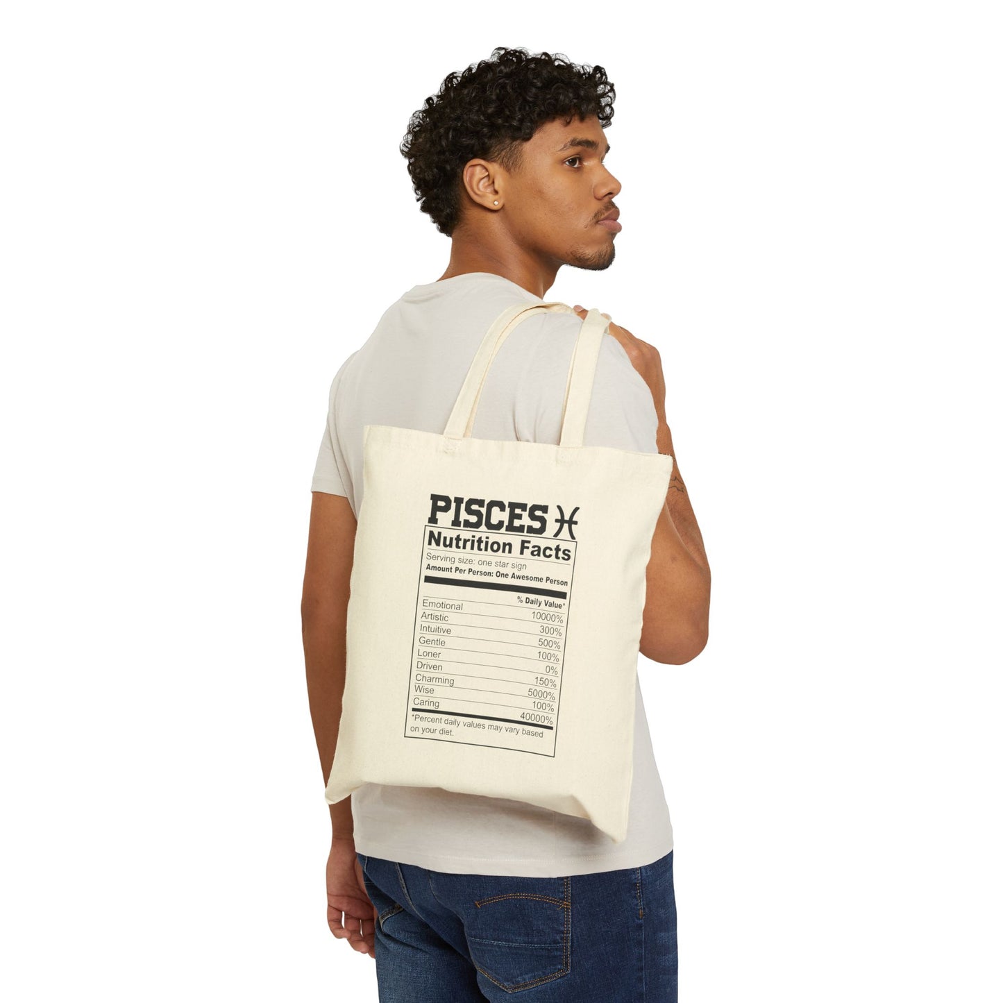 Pisces Ingredients - Canvas Tote Bag  Eco-Friendly