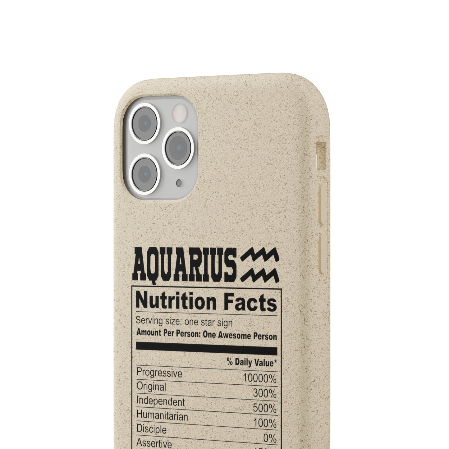 Aquarius Ingredients Biodegradable Phone Case