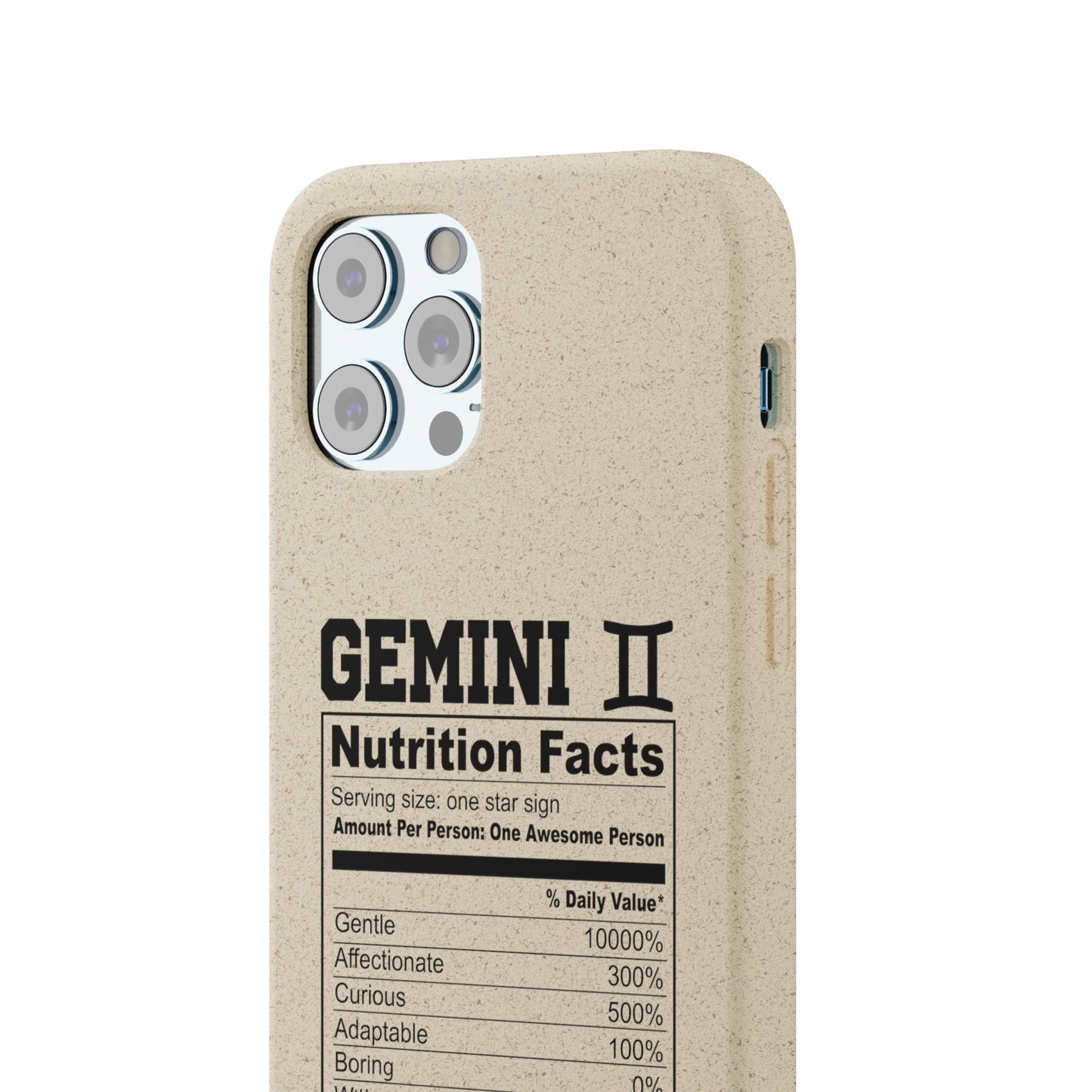 Gemini Ingredients Biodegradable Phone Case