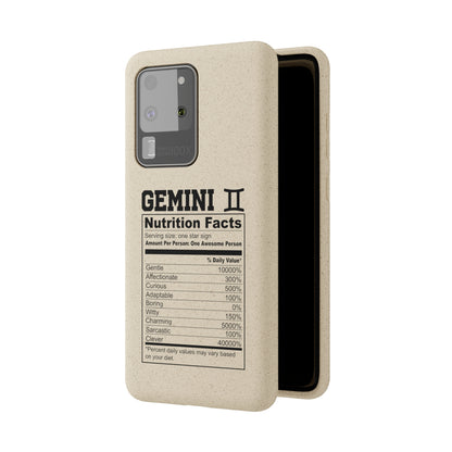 Gemini Ingredients Biodegradable Phone Case