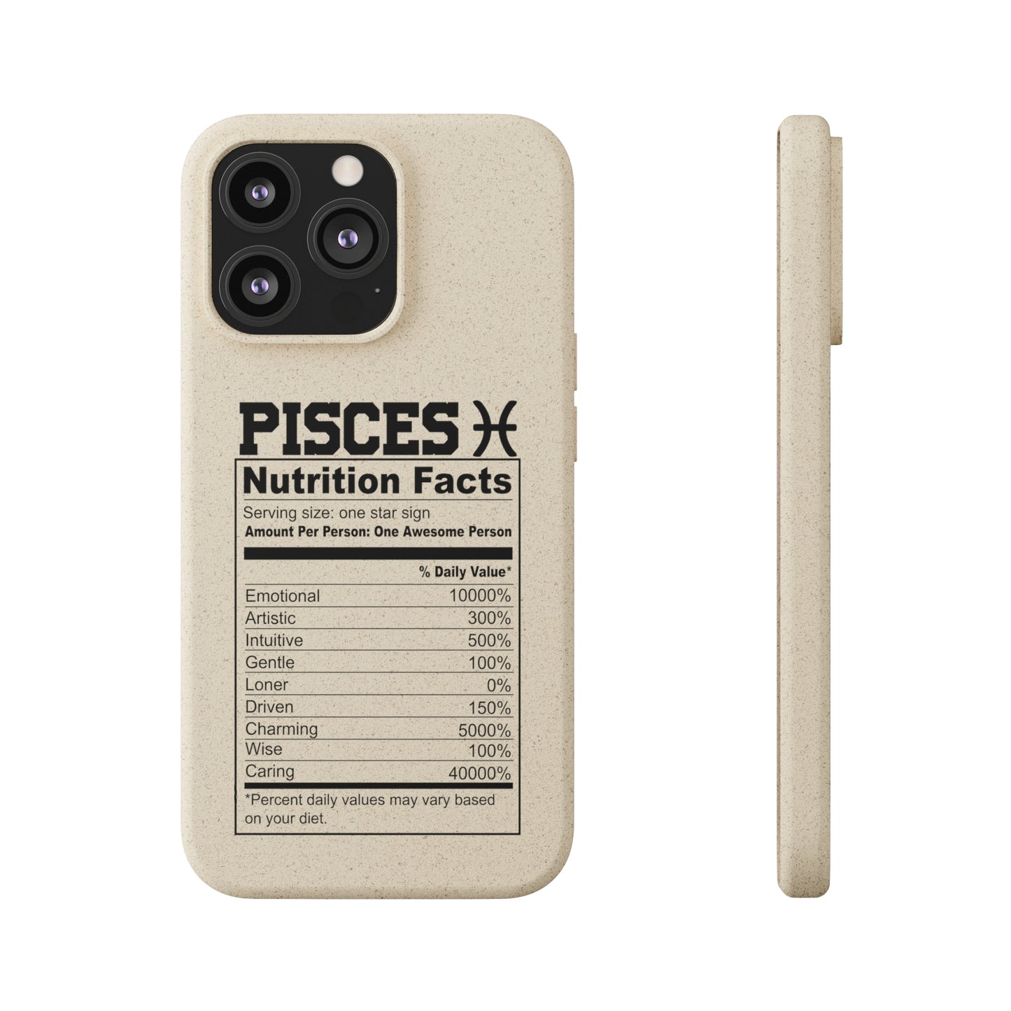 Pisces Ingredients Biodegradable Phone Case