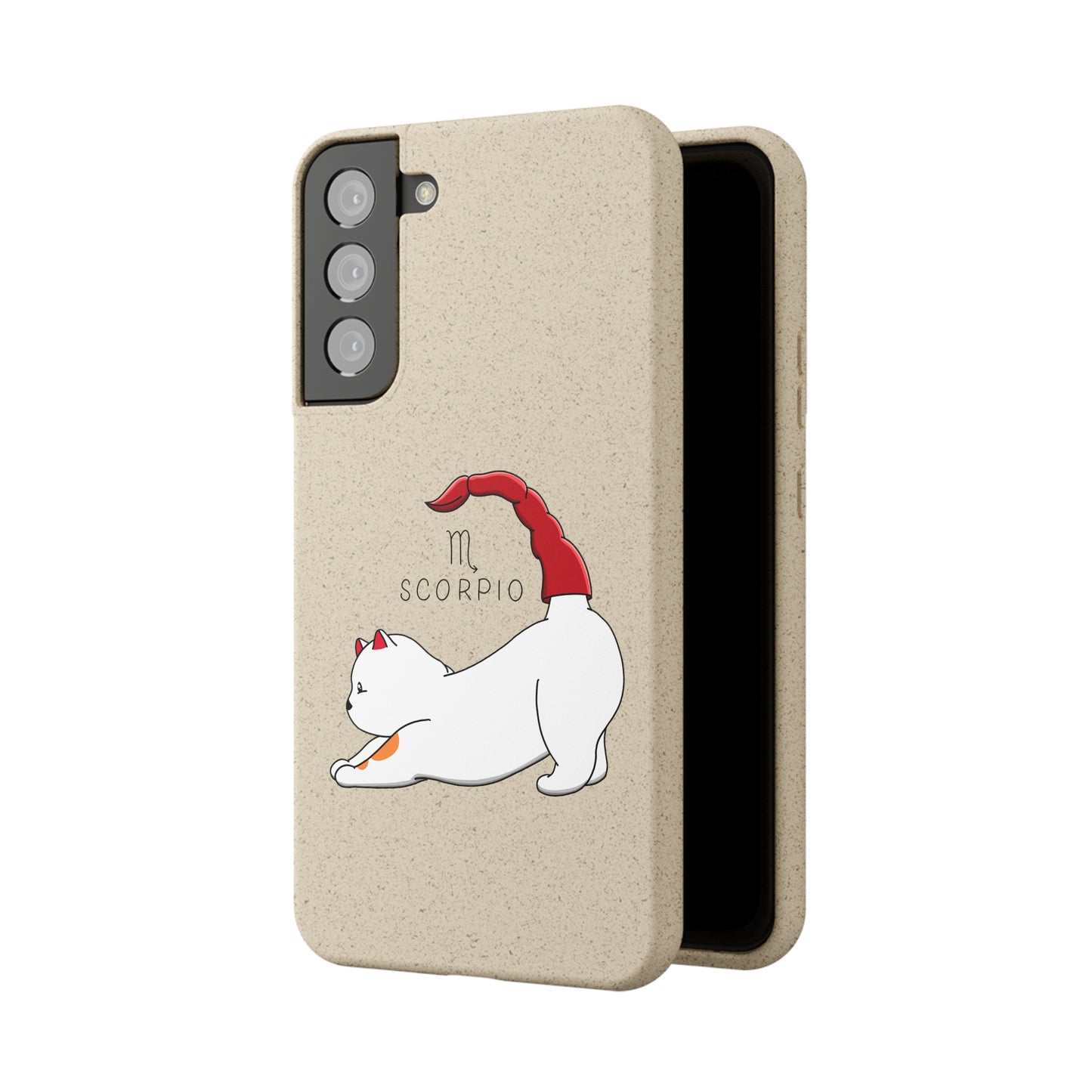 Scorpio Cat Zodiac Design - Biodegradable Phone Cases