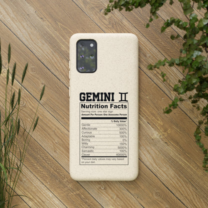 Gemini Ingredients Biodegradable Phone Case