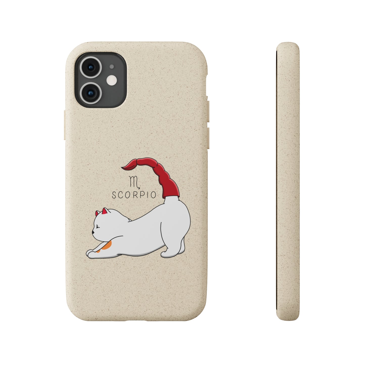 Scorpio Cat Zodiac Design - Biodegradable Phone Cases