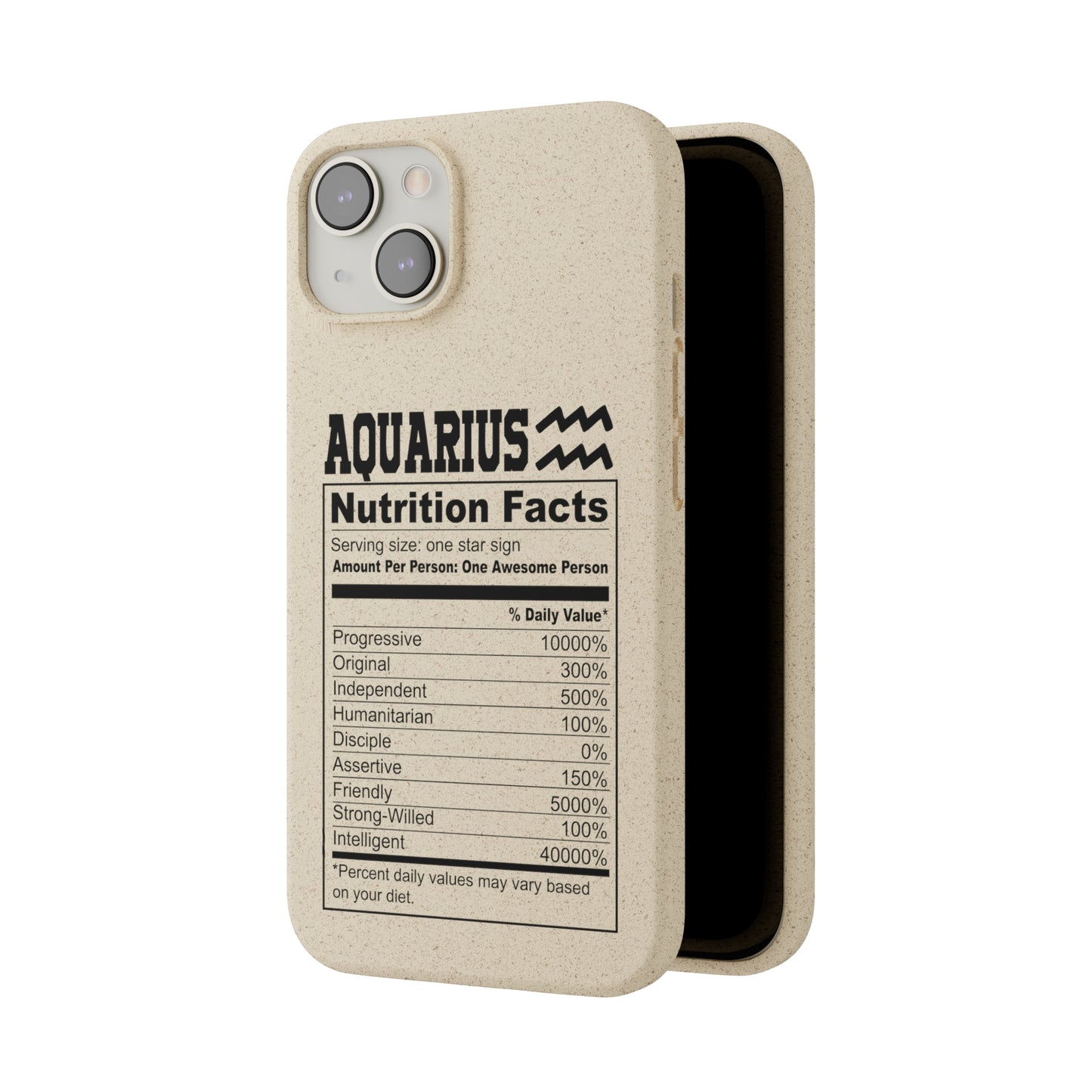 Aquarius Ingredients Biodegradable Phone Case