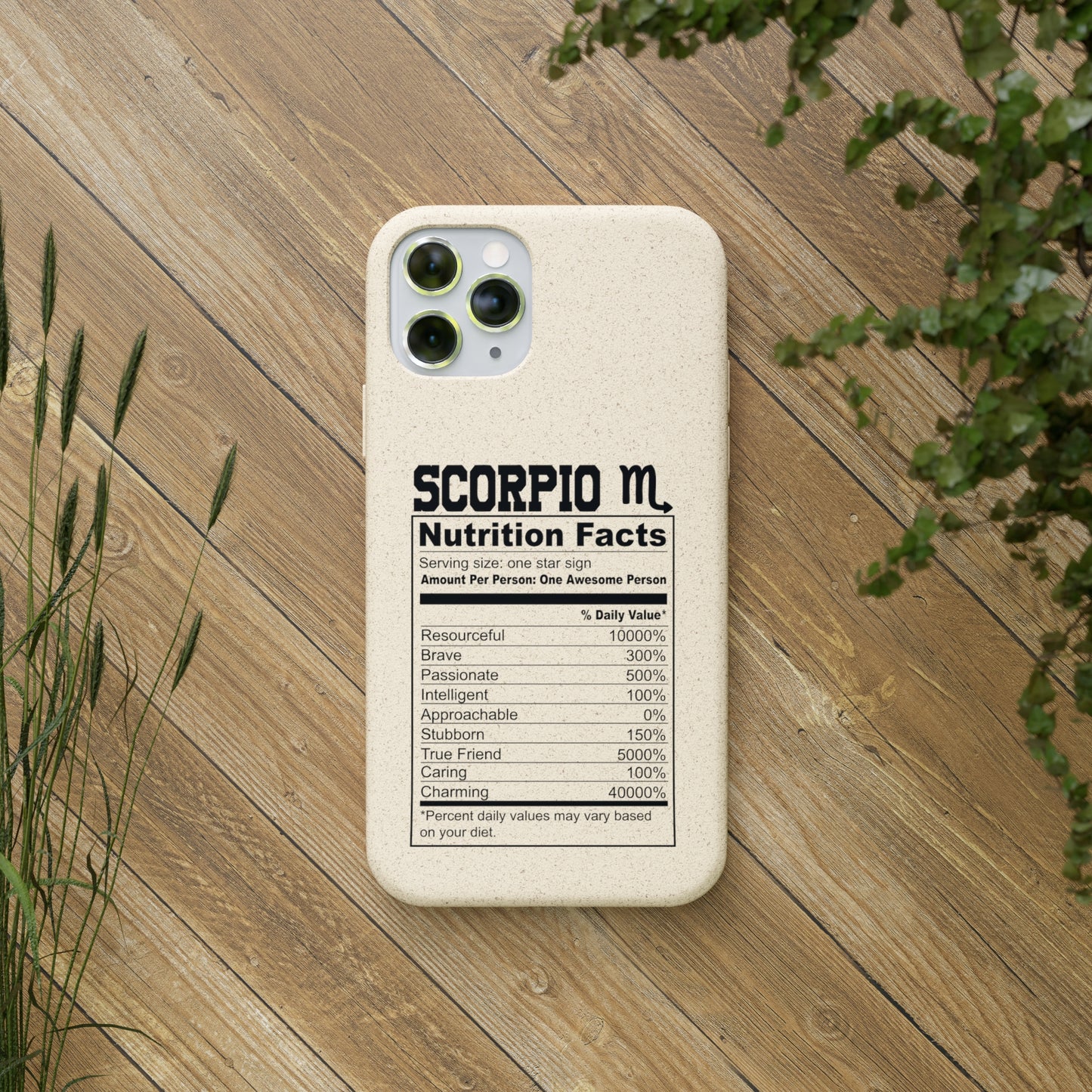 Zodiac Ingredients Biodegradable Phone Case