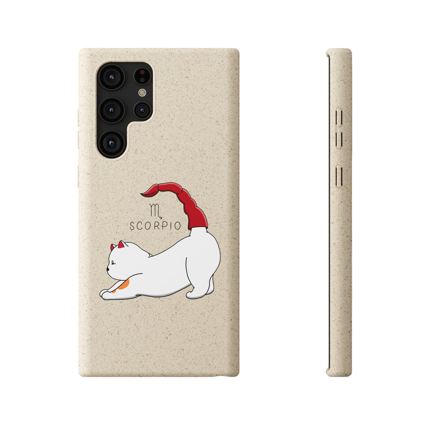 Scorpio Cat Zodiac Design - Biodegradable Phone Cases