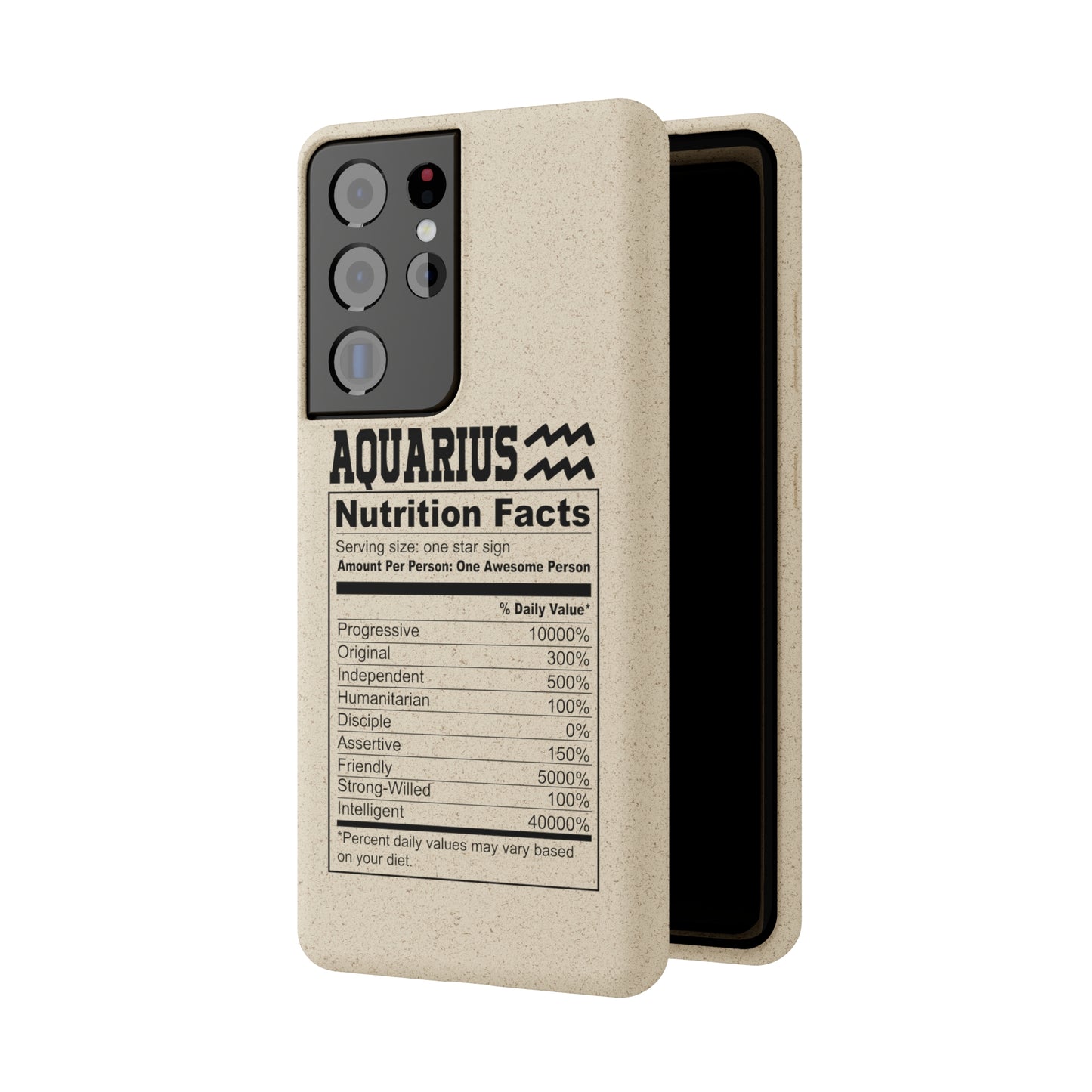 Aquarius Ingredients Biodegradable Phone Case