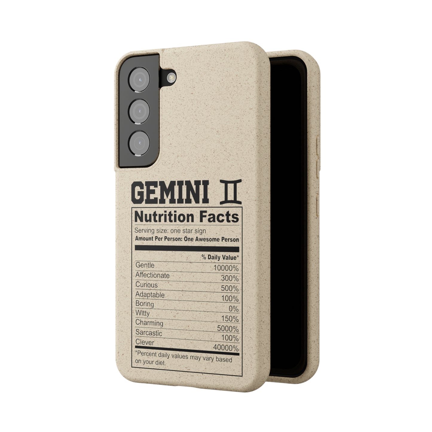 Gemini Ingredients Biodegradable Phone Case