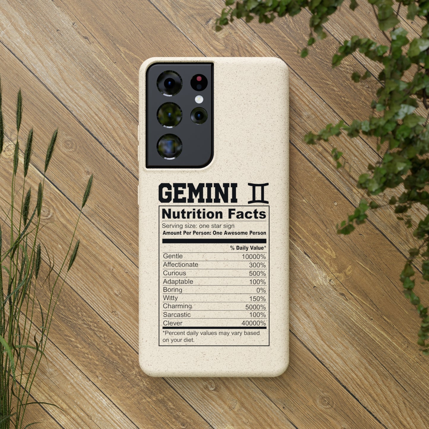 Gemini Ingredients Biodegradable Phone Case