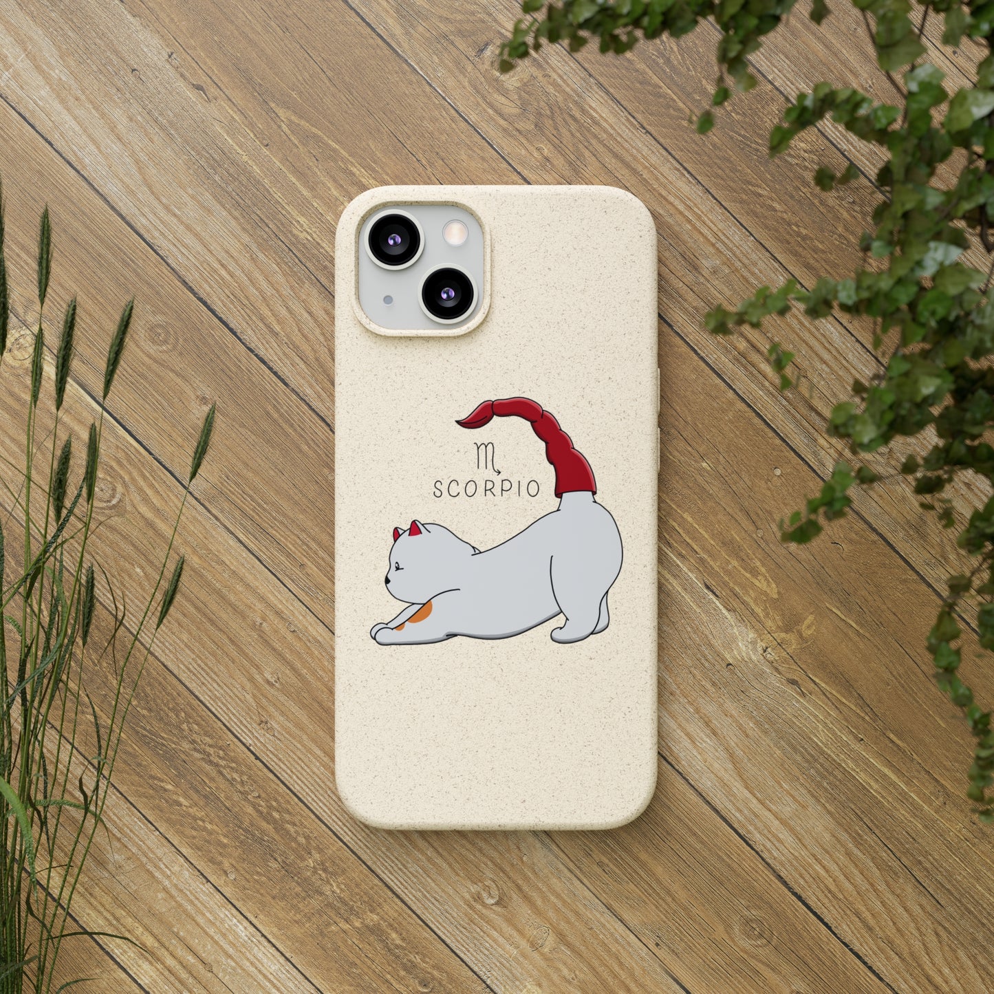 Scorpio Cat Zodiac Design - Biodegradable Phone Cases