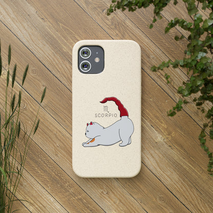 Scorpio Cat Zodiac Design - Biodegradable Phone Cases