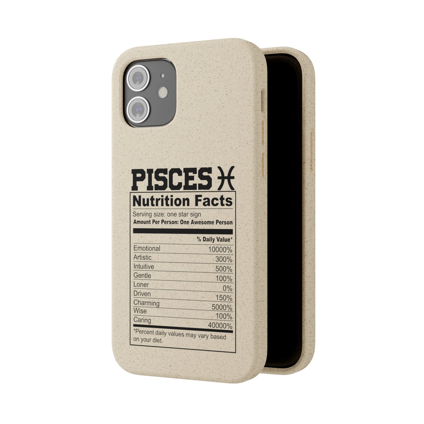 Pisces Ingredients Biodegradable Phone Case