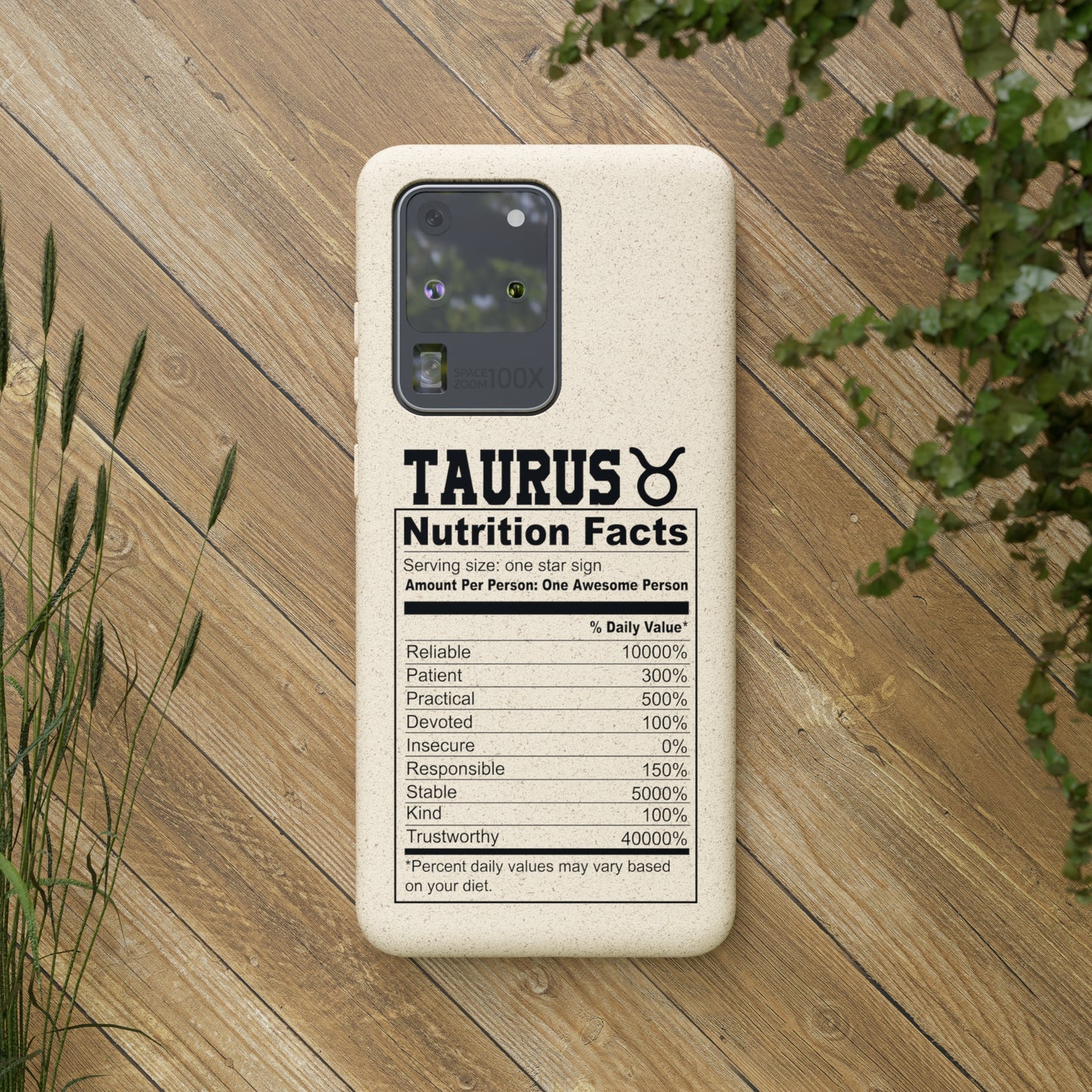 Taurus Ingredients Biodegradable Phone Case