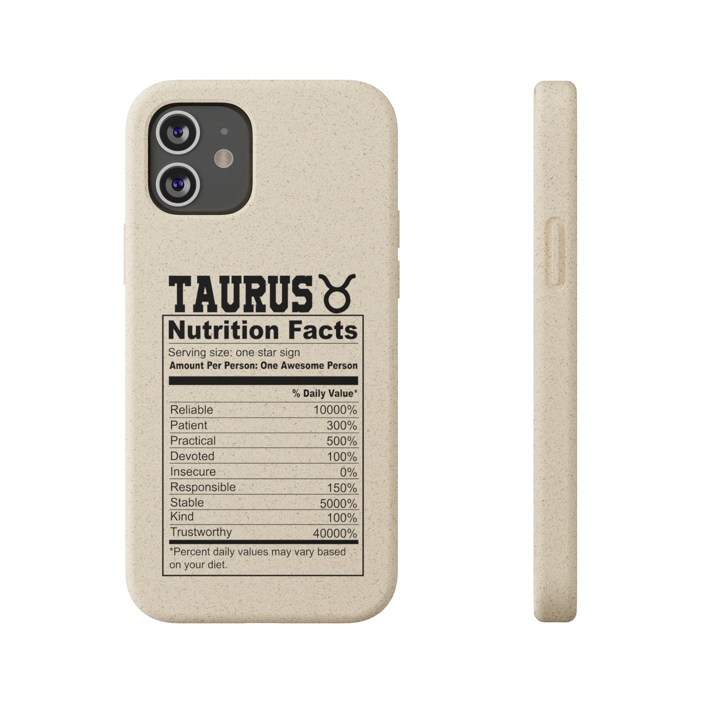 Taurus Ingredients Biodegradable Phone Case