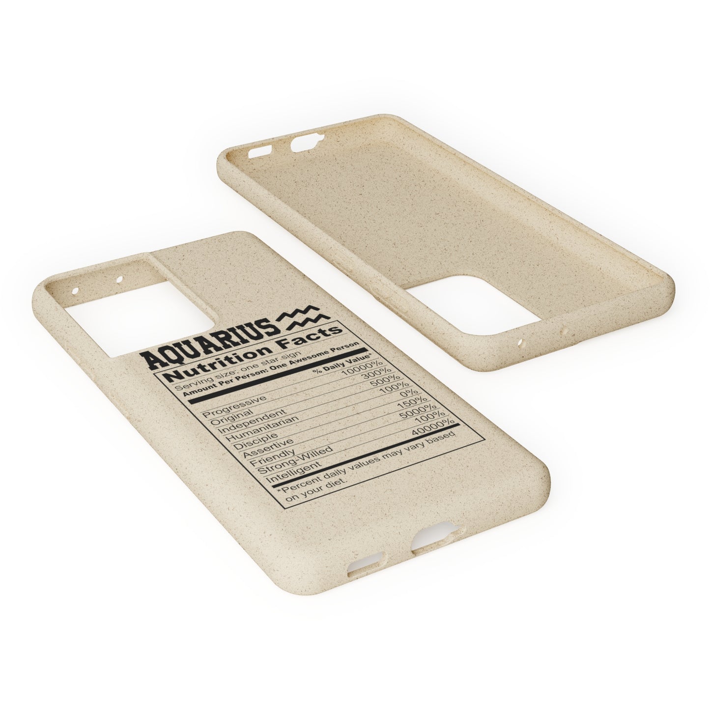 Aquarius Ingredients Biodegradable Phone Case