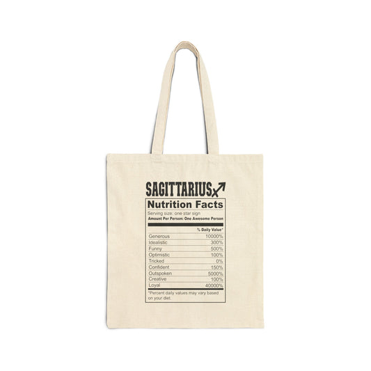 Sagittarius Ingredients - Canvas Tote Bag  Eco-Friendly