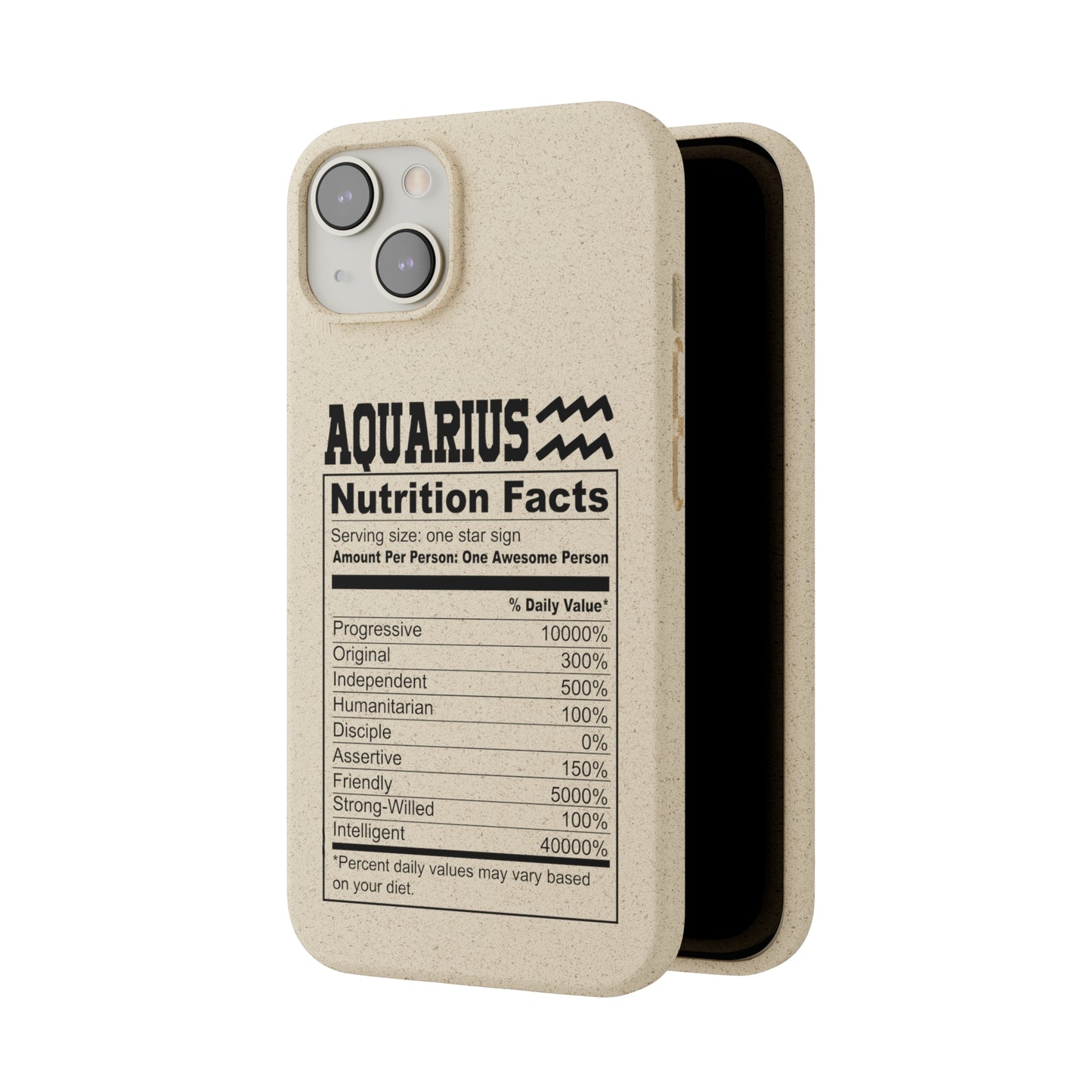 Aquarius Ingredients Biodegradable Phone Case