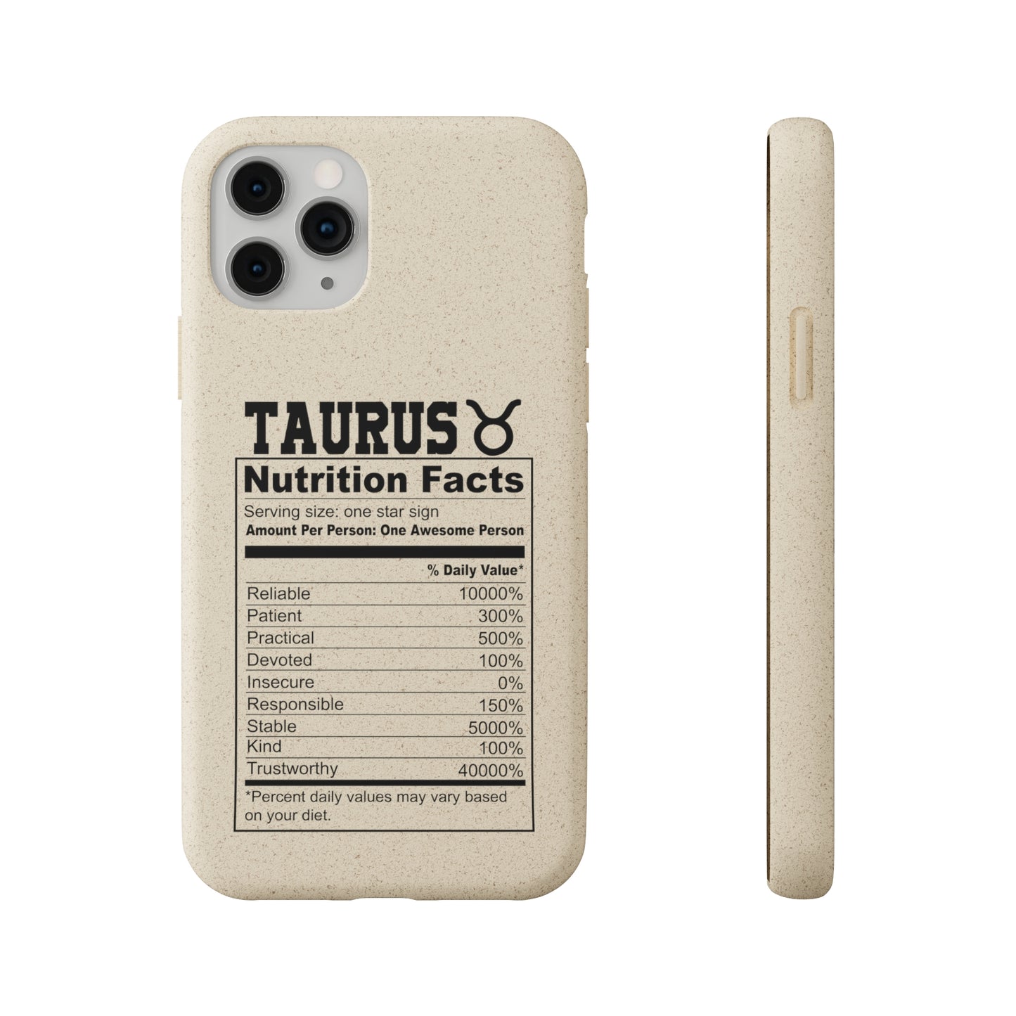 Taurus Ingredients Biodegradable Phone Case