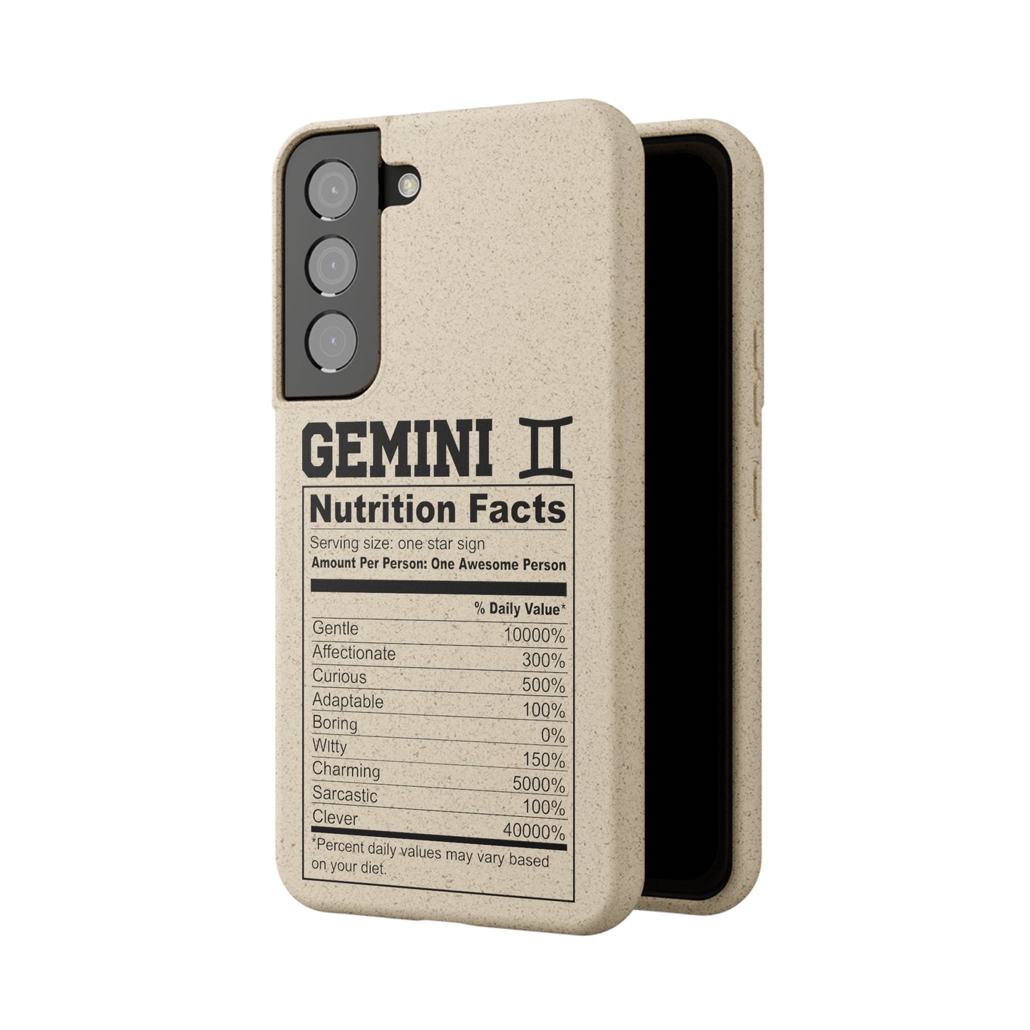 Gemini Ingredients Biodegradable Phone Case