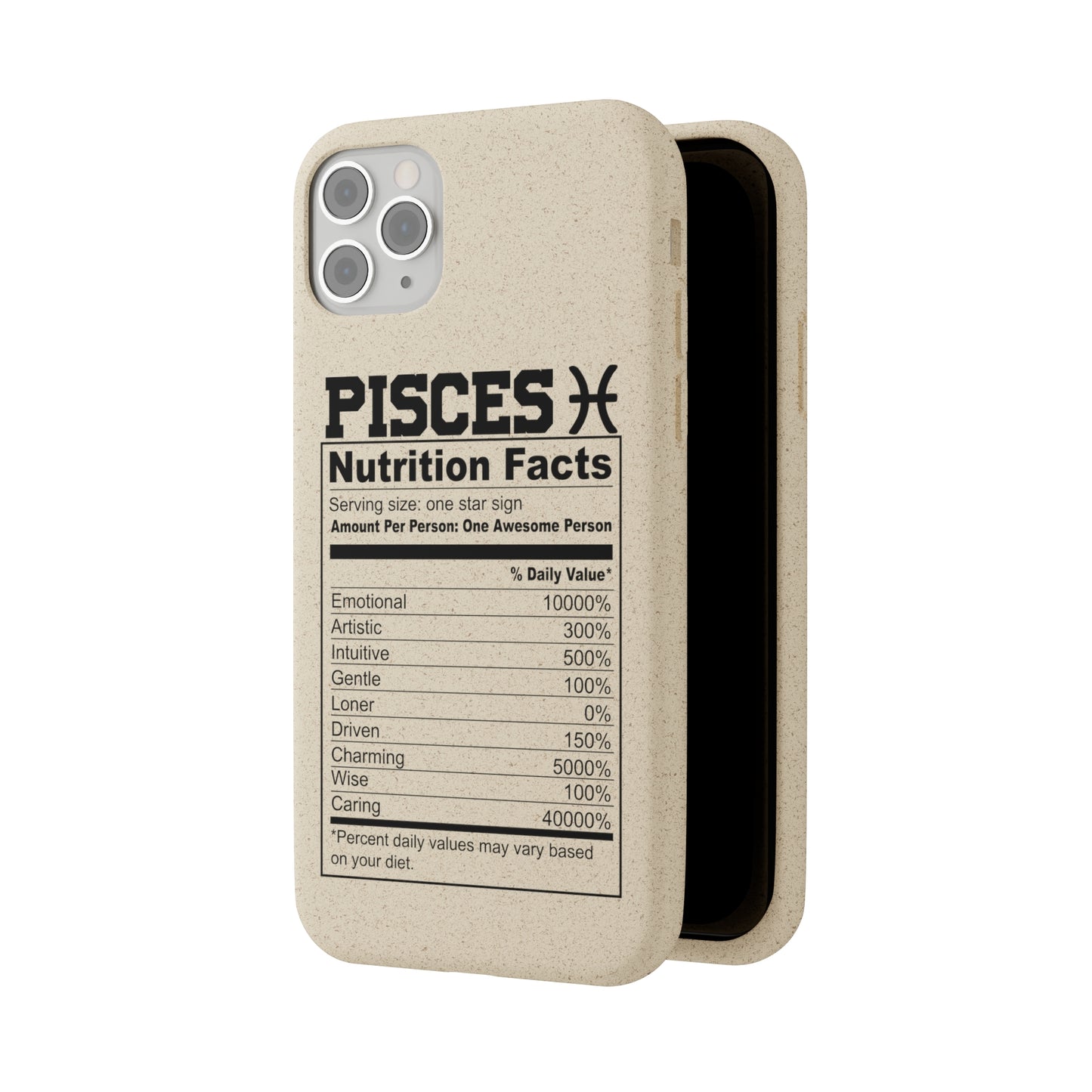 Pisces Ingredients Biodegradable Phone Case