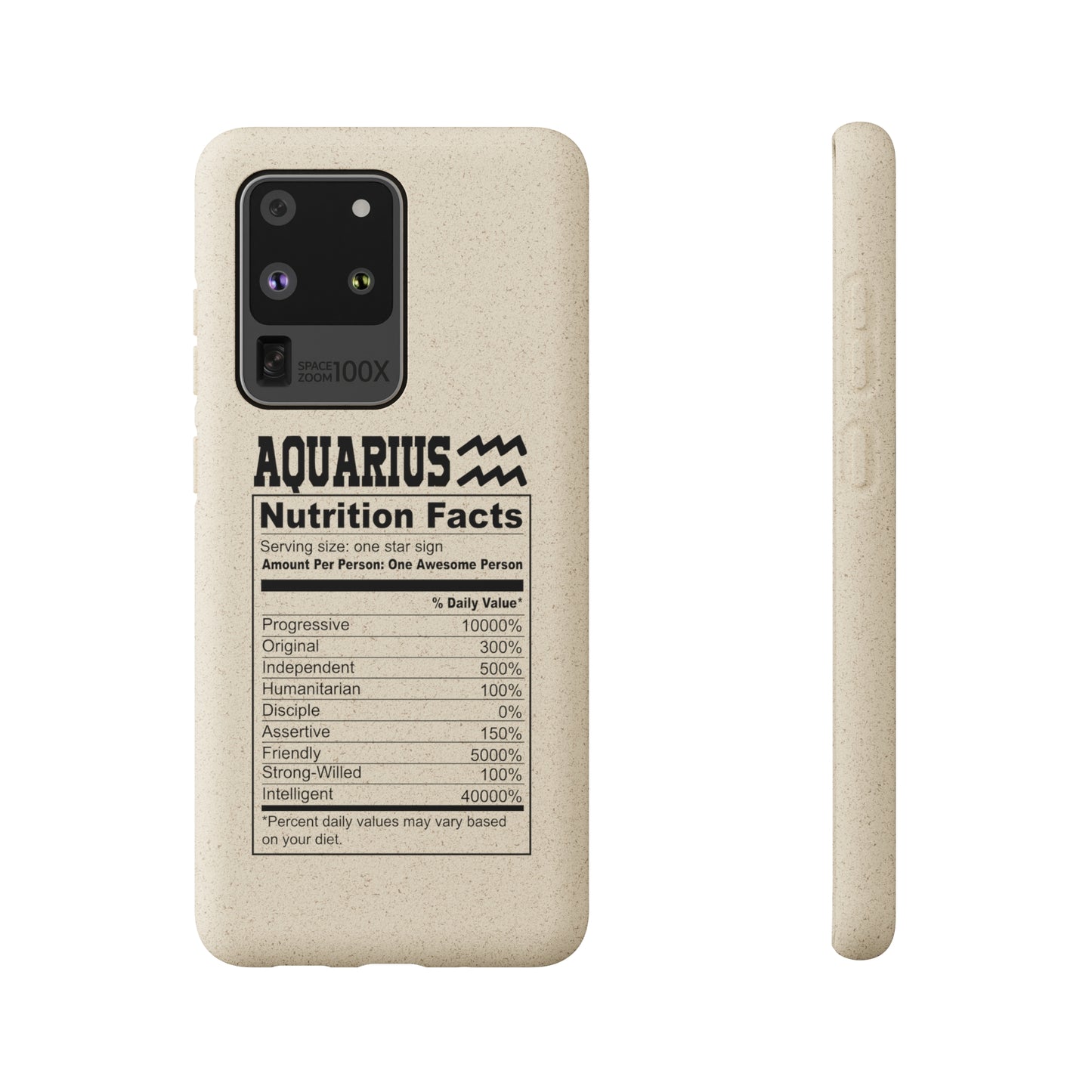 Aquarius Ingredients Biodegradable Phone Case