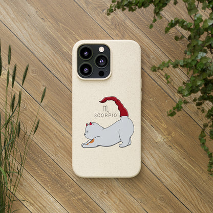 Scorpio Cat Zodiac Design - Biodegradable Phone Cases