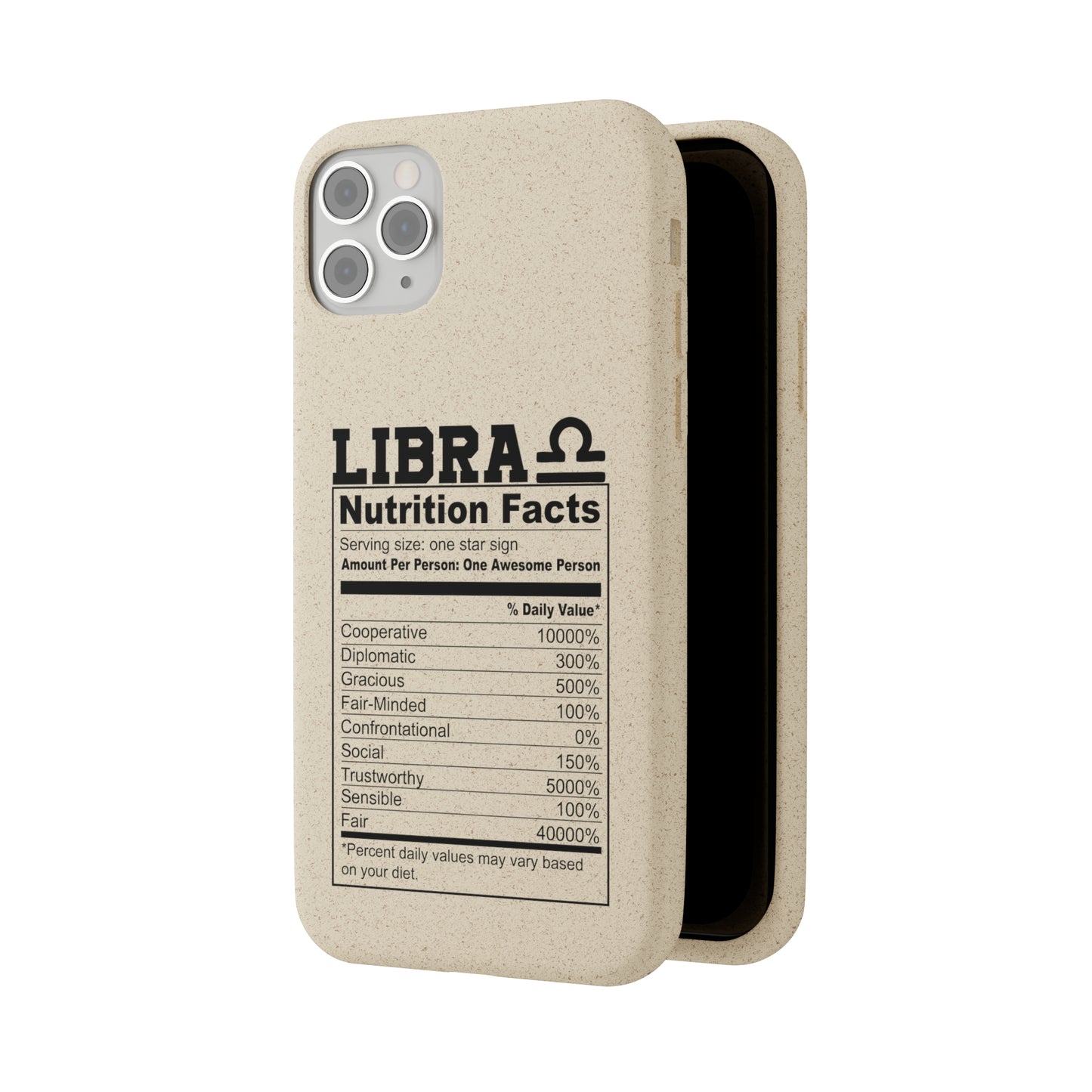 Libra Ingredients Biodegradable Phone Case