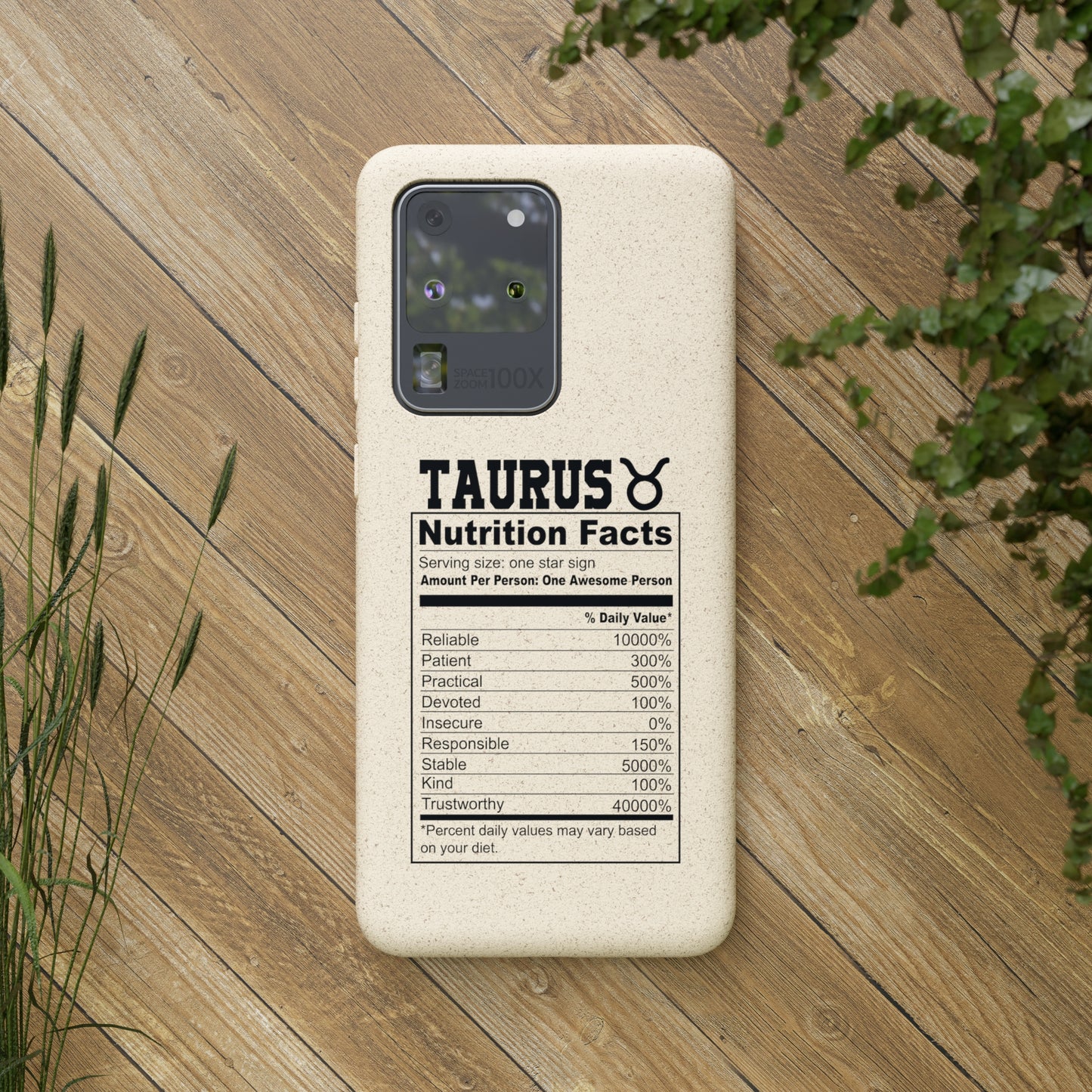 Taurus Ingredients Biodegradable Phone Case