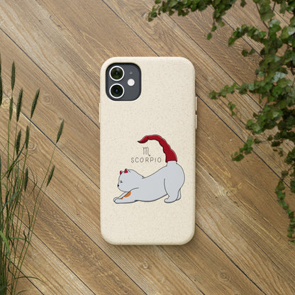 Scorpio Cat Zodiac Design - Biodegradable Phone Cases