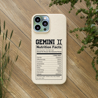 Gemini Ingredients Biodegradable Phone Case