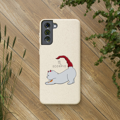 Scorpio Cat Zodiac Design - Biodegradable Phone Cases