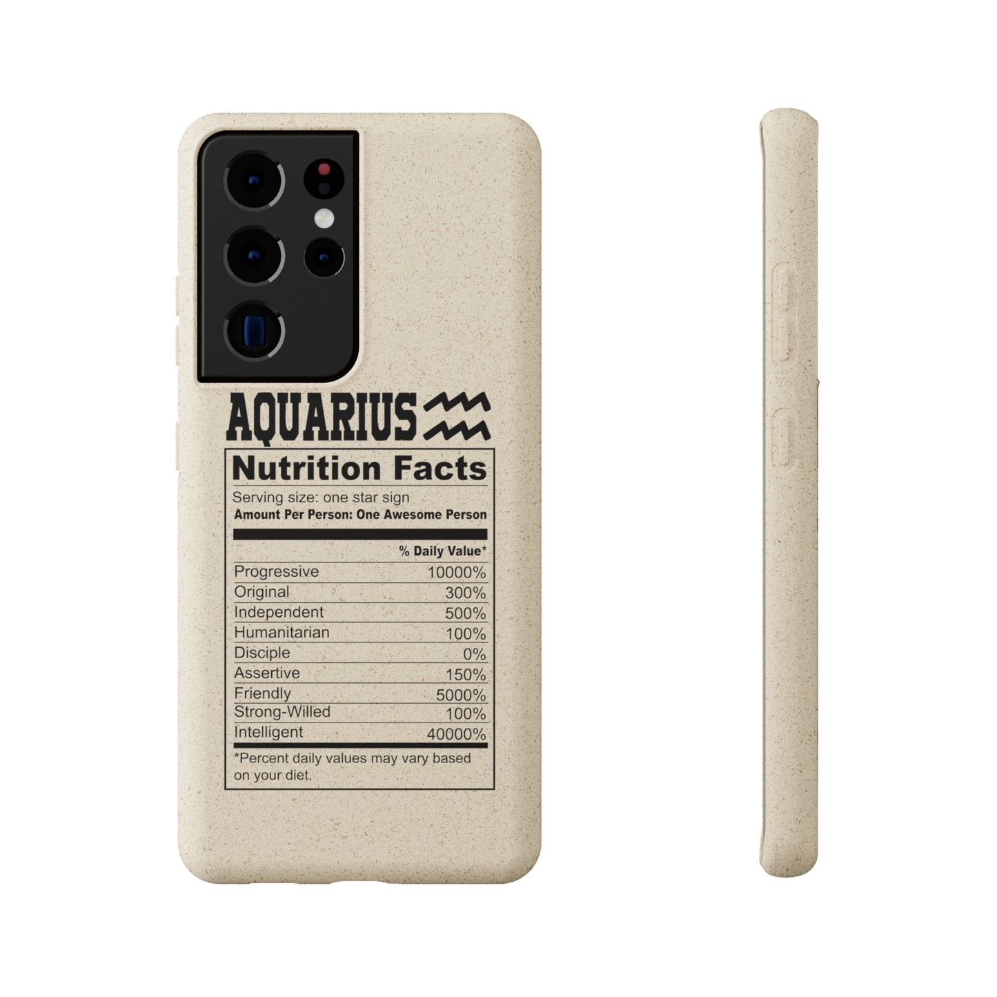 Aquarius Ingredients Biodegradable Phone Case