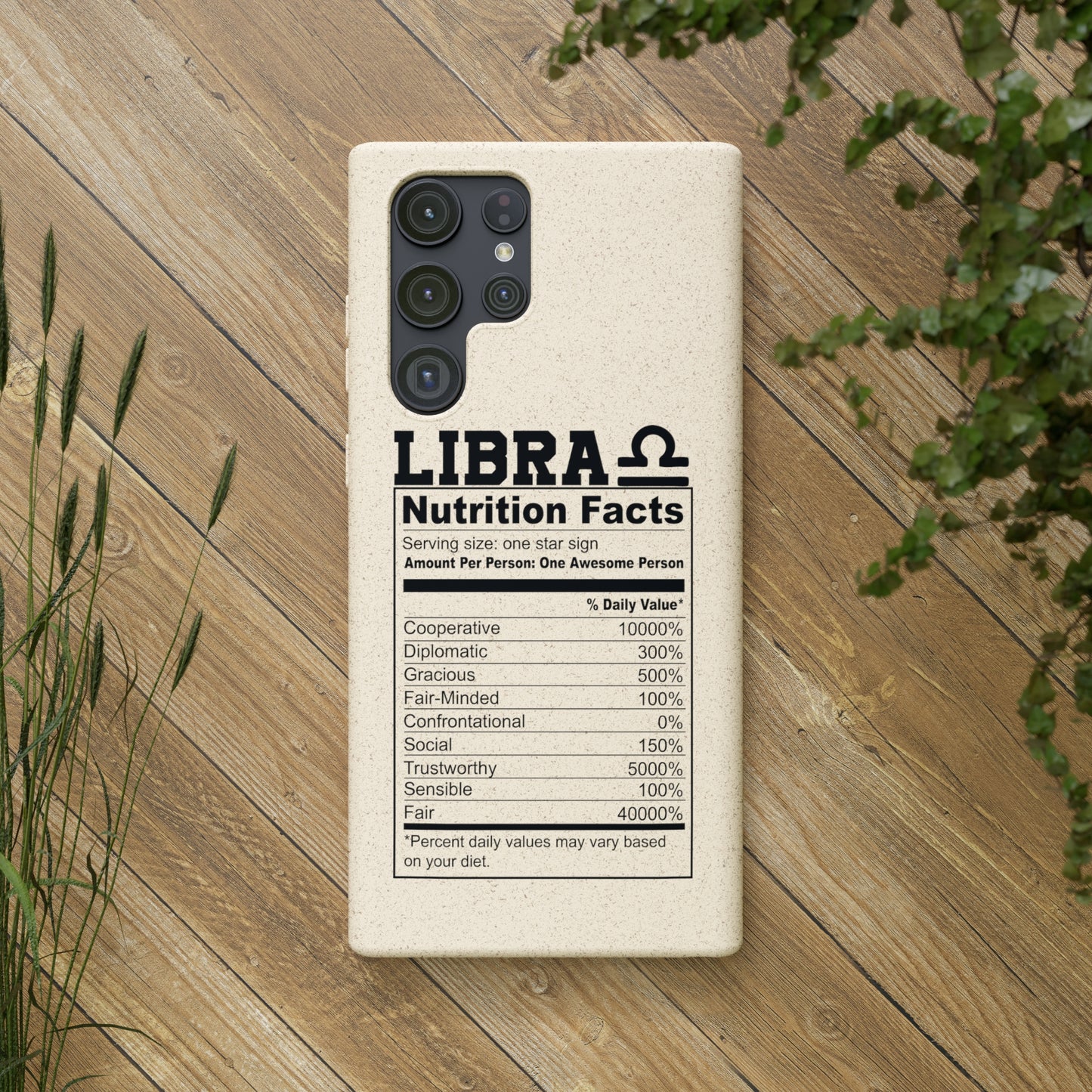 Libra Ingredients Biodegradable Phone Case