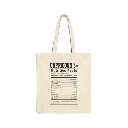 Capricorn Ingredients - Canvas Tote Bag  Eco-Friendly