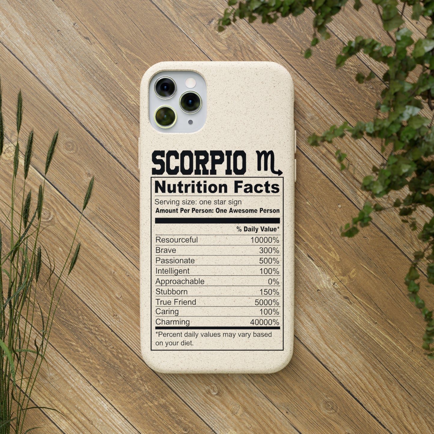 Zodiac Ingredients Biodegradable Phone Case