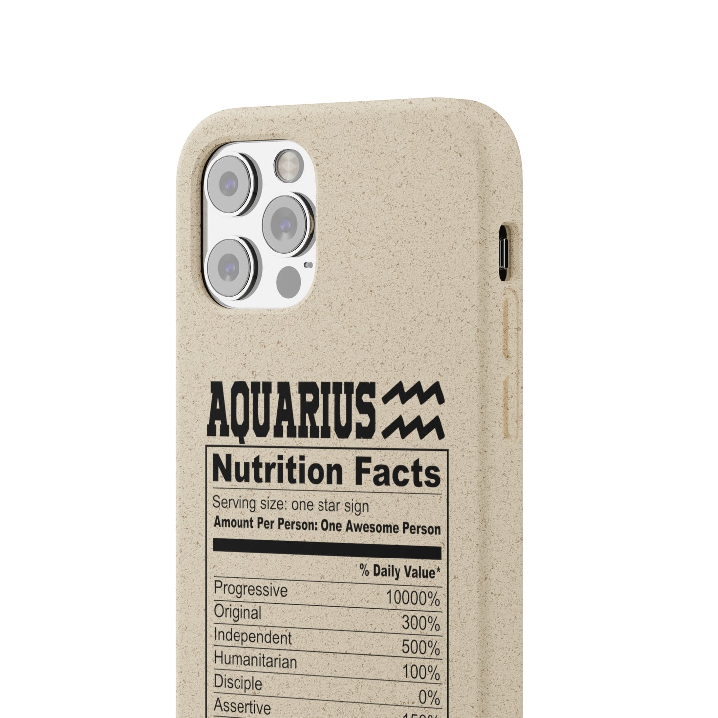 Aquarius Ingredients Biodegradable Phone Case