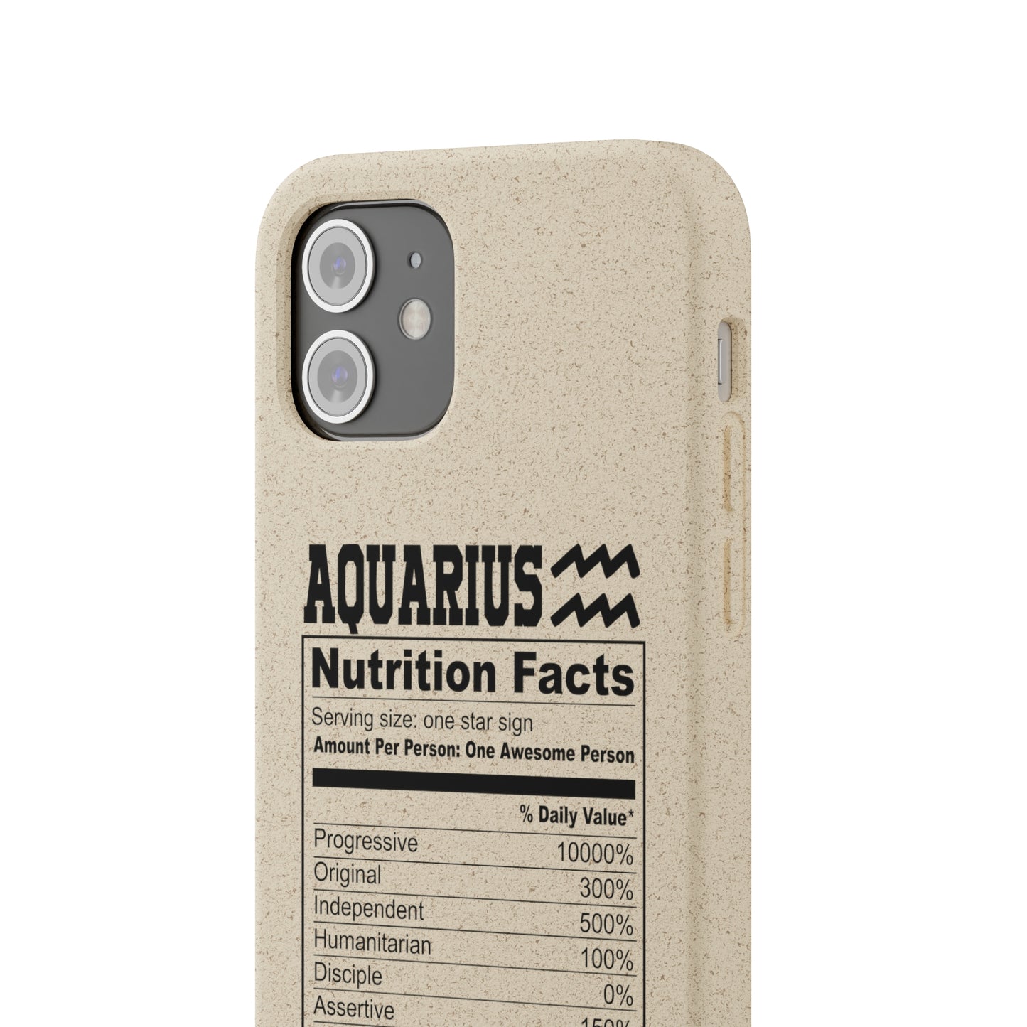 Aquarius Ingredients Biodegradable Phone Case