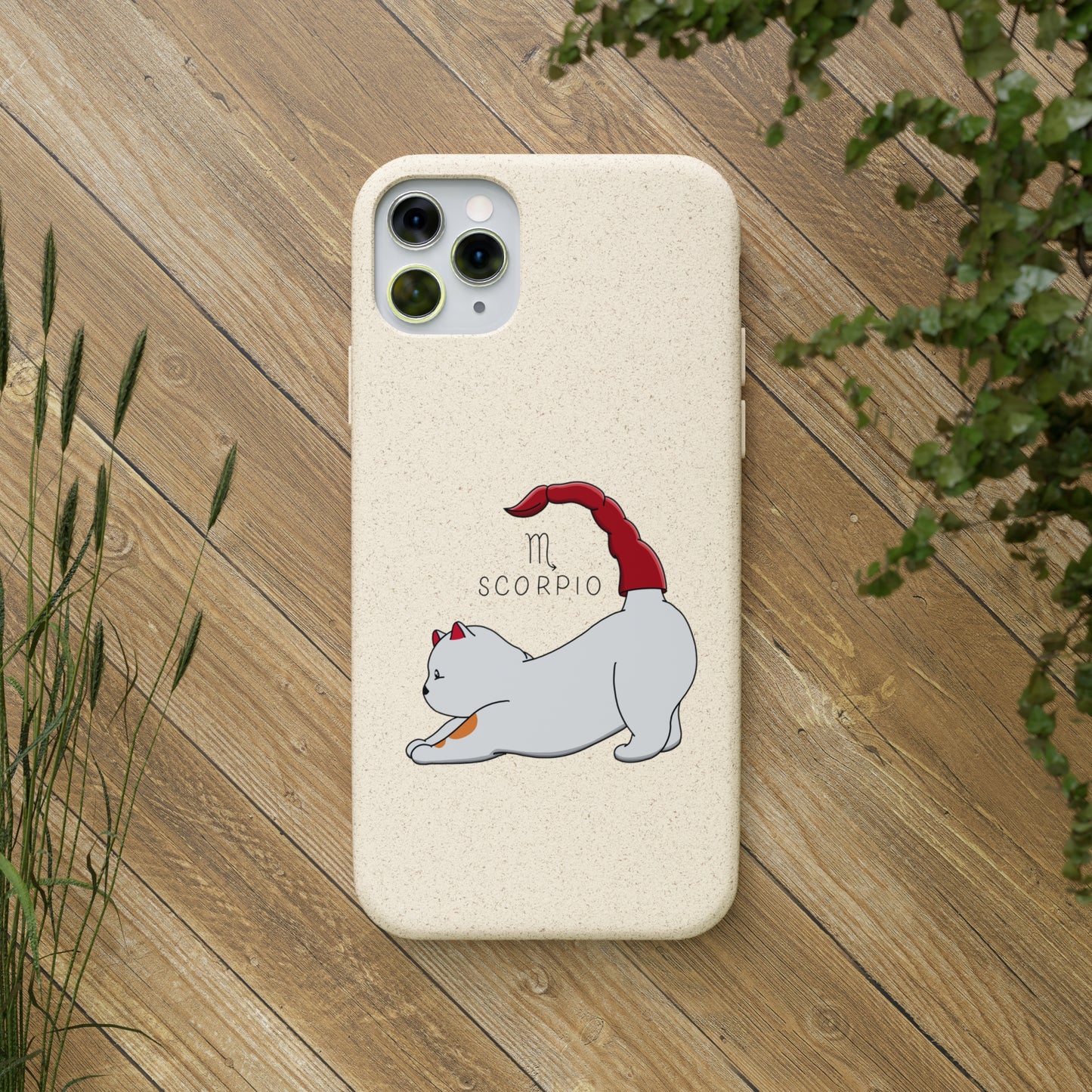 Scorpio Cat Zodiac Design - Biodegradable Phone Cases