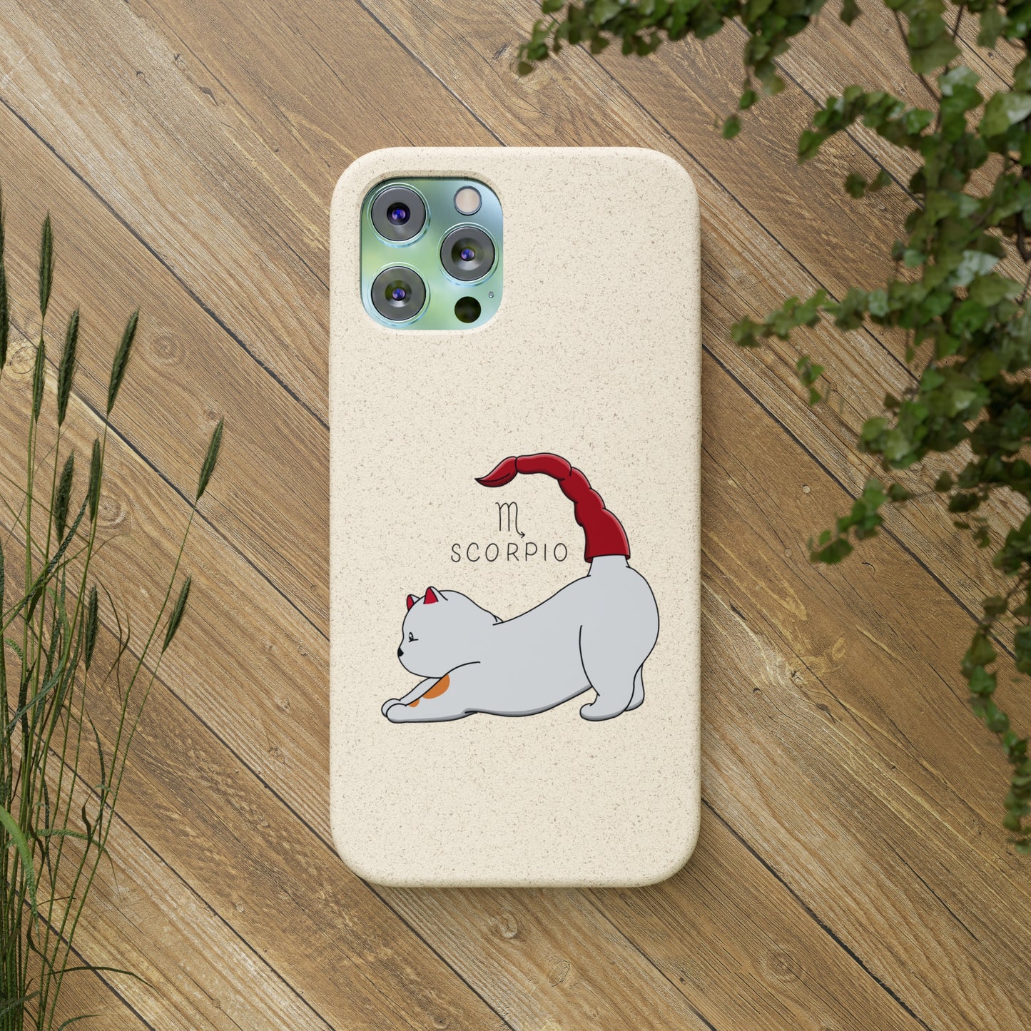 Scorpio Cat Zodiac Design - Biodegradable Phone Cases