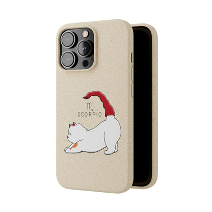 Scorpio Cat Zodiac Design - Biodegradable Phone Cases