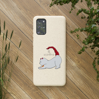 Scorpio Cat Zodiac Design - Biodegradable Phone Cases