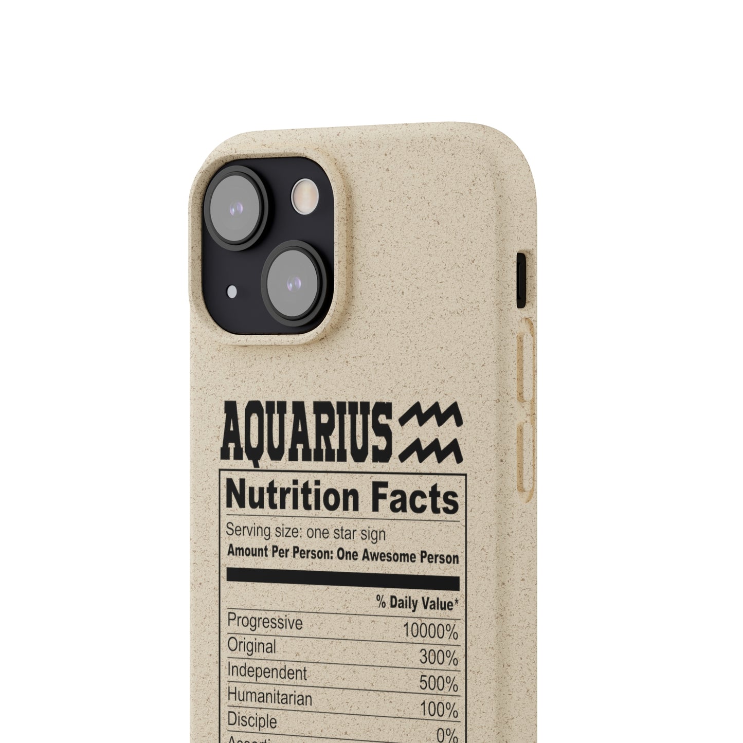 Aquarius Ingredients Biodegradable Phone Case