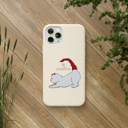 Scorpio Cat Zodiac Design - Biodegradable Phone Cases