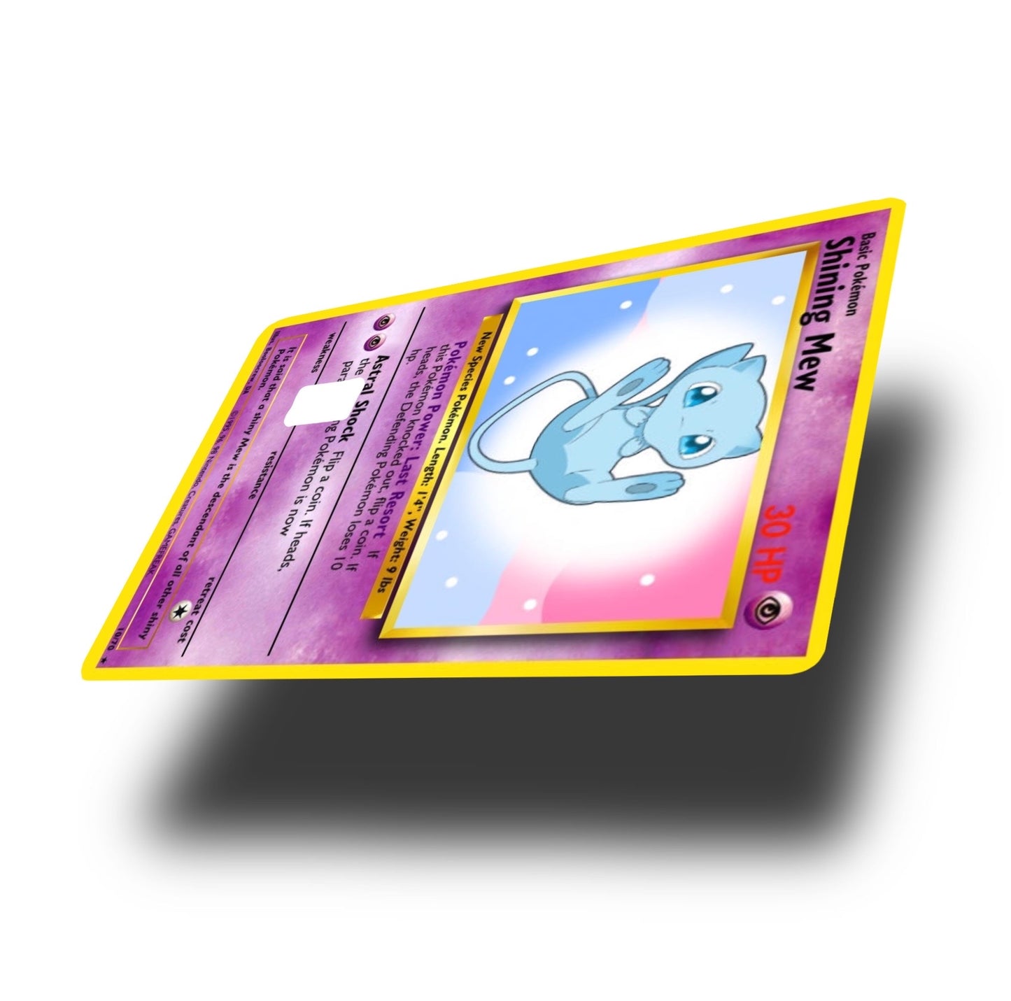 Shining Mew UV Holo Rectangle Sticker!